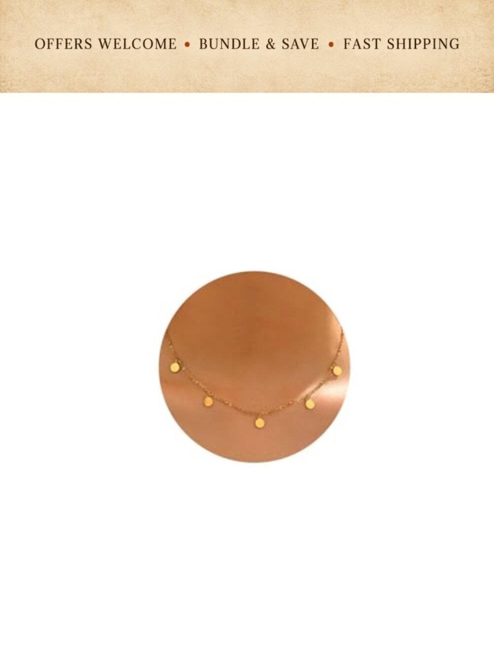 18K Gold Plated Stainless Steel Pendant Necklace Celestial Choker